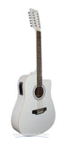 Guitarra Docerola Segovia Electroacustica Blanca 12 Cuerdas