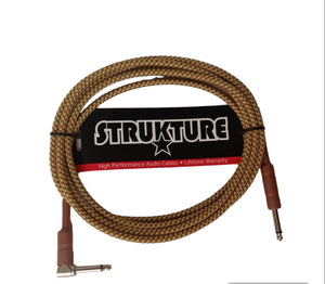 Cable para Instrumentos 3.05m 1/4 Strukture café