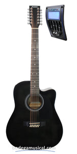 Guitarra Docerola 12 Cuerdas RMC Negro Desvanecido