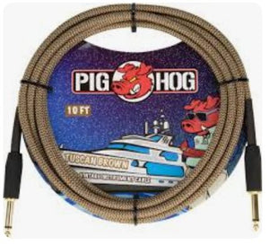Cable para Instrumentos 3.05m 1/4 PigHog marron