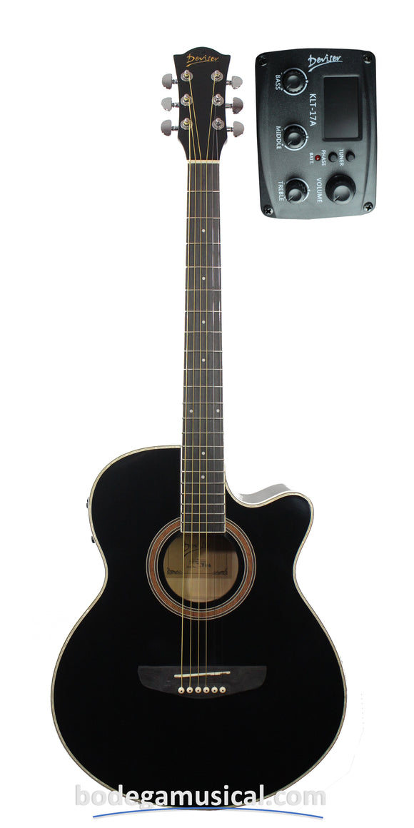 Guitarra Jumbo Deviser Electroacústica Negra L706 BL-KL